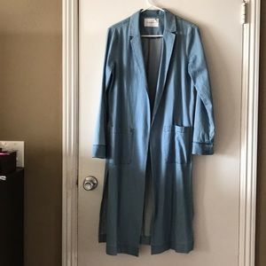 BCBGeneration chambray duster coat jacket